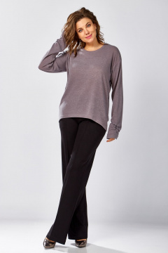 Лонгслив BegiModa 4154 фиолетовый-пепел - фото 2