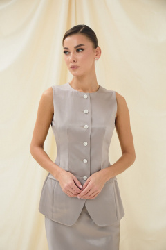 Жилет, юбка Prestige 5757 жемчужный - фото 2