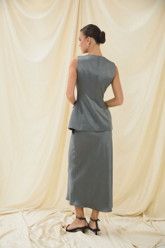 Жилет, юбка Prestige 5757 стальной - фото 3