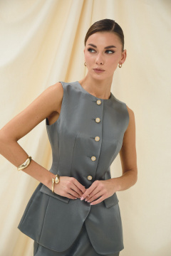 Жилет, юбка Prestige 5757 стальной - фото 2