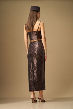 Жакет, топ, юбка N.O.W. 1640 коричневый - фото 5