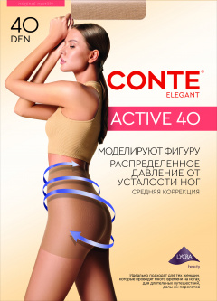 Колготки CONTE ACTIVE 40 grafit 8С-61СП - фото 1