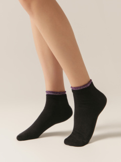 Носки CONTE ACTIVE черный-лиловый 12С-32СП - фото 1