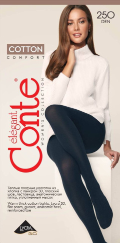 Колготки CONTE COTTON 250 mocca 6С-16СП - фото 1