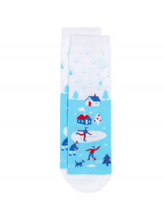 Носки CONTE ELEGANT NEW YEAR бирюза 21С-76СП - фото 3