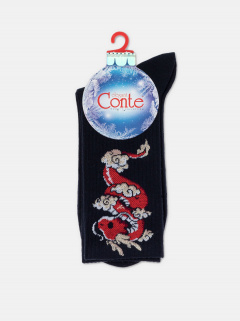 Носки CONTE NEW YEAR темно-синий 23С-63СП - фото 4
