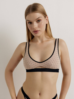 Бюстье CONTE PRINT DOTS LBE 2541 cappuccino-black 22С-2554ТСП - фото 2