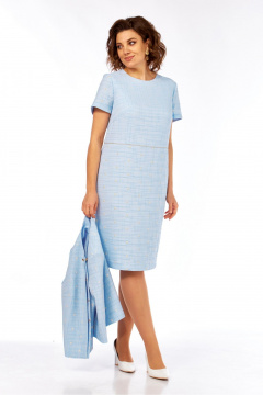 Жакет, платье SVT-fashion 602 голубой - фото 4