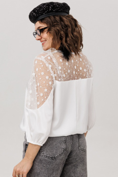 Блуза Anelli 1790 фарфоровое_кпужево - фото 5