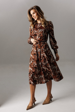 Платье Ларс Стиль 1194 шоколадно-молочный - фото 3