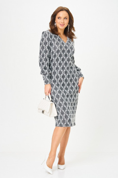 Платье Galean Style 952 графит_орнамент - фото 1