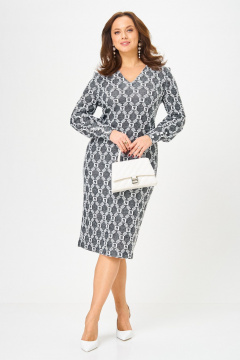 Платье Galean Style 952 графит_орнамент - фото 2