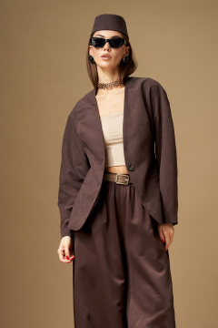 Брюки, жакет, топ N.O.W. 1647 коричневый - фото 2