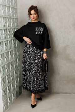 Блуза, юбка Anastasia 1314 черный - фото 5