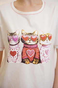 Капри, футболка Купалинка 649716.158-164 к.экрю,клетка - фото 2