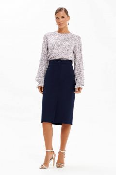 Юбка Nelva 4931 темно-синий - фото 3