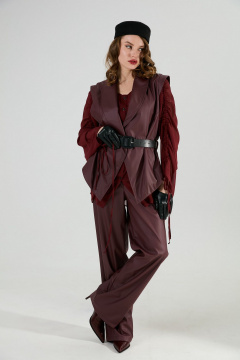 Брюки NikVa 705-20 бордо - фото 2