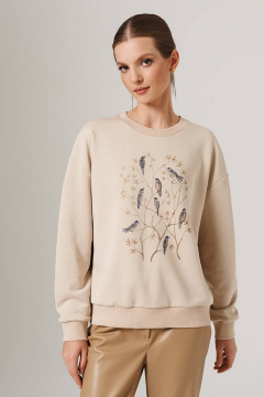 Джемпер Nelva 23088 бежевый - фото 3