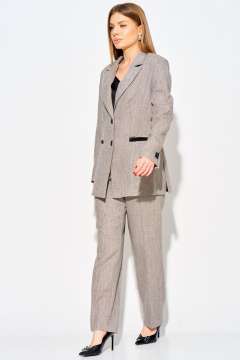 Брюки, жакет Laikony L-743 елочка_бежевый - фото 2