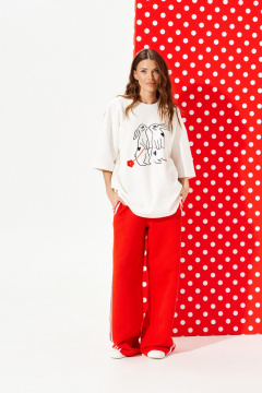 Брюки ELLETTO LIFE 2381 красный - фото 1