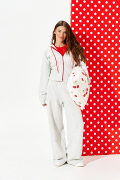 Толстовка ELLETTO LIFE 3955 серый - фото 1