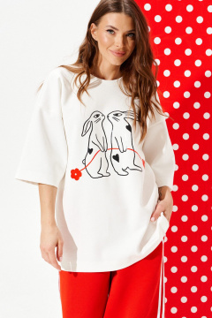 Джемпер ELLETTO LIFE 3972 молочный - фото 5