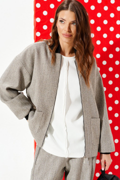 Бомбер, брюки ELLETTO LIFE 5328 бежевый - фото 5