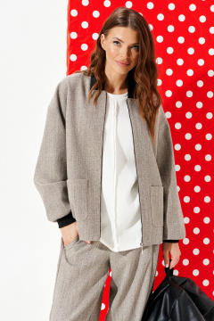 Бомбер, брюки ELLETTO LIFE 5328 бежевый - фото 4