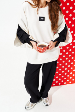 Брюки, свитшот ELLETTO LIFE 5331 молочно-черный - фото 3