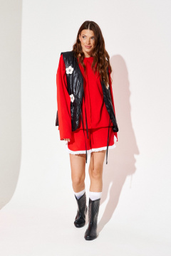 Джемпер, шорты ELLETTO LIFE 5330 красный - фото 2