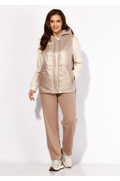 Брюки, жилет, свитшот TAiER 1417 пудра - фото 5