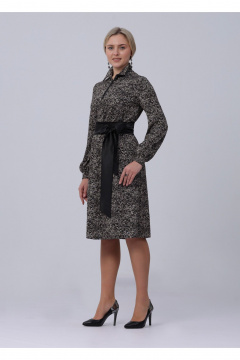 Платье Полинушка 623/2 бежевые цветы - фото 2