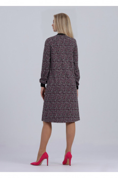Платье Полинушка 690/1 фуксия леопард - фото 3