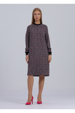 Платье Полинушка 690/1 фуксия леопард - фото 1