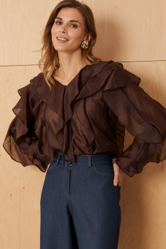 Блуза Панда 103240 шоколад - фото 2