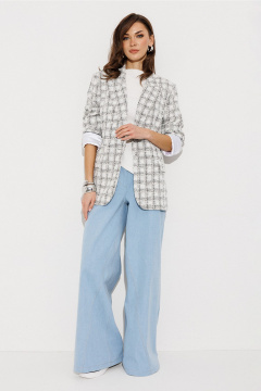 Жакет Butеr 3210 бело-серая_клетка - фото 3