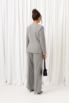 Блуза, брюки, жакет Beautiful&Free 6416 полоска_серый - фото 5