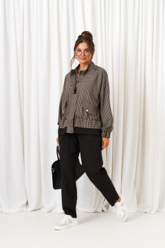 Блуза, брюки, жакет Beautiful&Free 6420 оливково-черный - фото 2