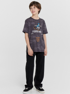 Футболка Mark Formelle 113448/24-32722ПП-0 серый_acid_wash_печать_3_сл_на_пол - фото 2