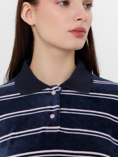 Джемпер Mark Formelle 122851/24-34441П-3 розовая_полоска_на_т.синем - фото 3