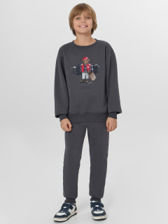 Свитшот Mark Formelle 123431/1/25-36711П-7П серая_жемчужина_печать_3_сл_на_пол - фото 1