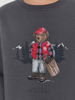 Свитшот Mark Formelle 123431/1/25-36711П-7П серая_жемчужина_печать_3_сл_на_пол - фото 3