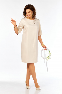Платье Ольга Стиль С-980светло-бежевый - фото 2