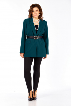 Жакет Ольга Стиль С-986 морская-волна - фото 3