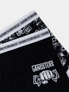 Трусы Mark Formelle 411221-2/25-5278П-5 черный_пистолеты_и_деньги_на_черном_3_сл_1тр_на_ЛВ - фото 1