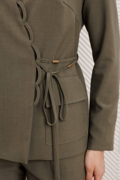 Брюки, жакет Мода Юрс 25-2939 олива - фото 3