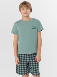 Футболка, шорты Mark Formelle 563322/25-39771ПП-0 зеленая_пастель_зеленая_клетка_1_сл_на_пол - фото 2
