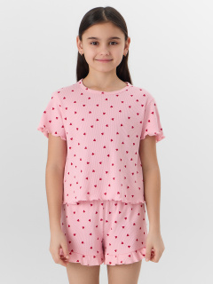 Футболка, шорты Mark Formelle 567751/25-39056ПП-1 сердечки_на_розовом - фото 1