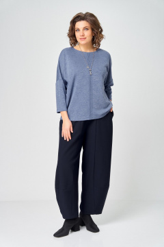 Джемпер Bliss 9500 стальной_синий - фото 3