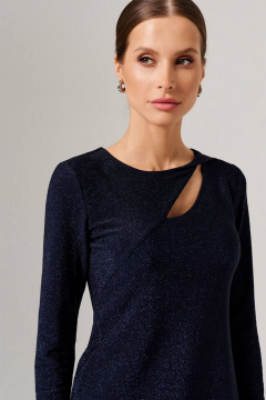 Джемпер Nelva 23147 синий с люрексом - фото 3